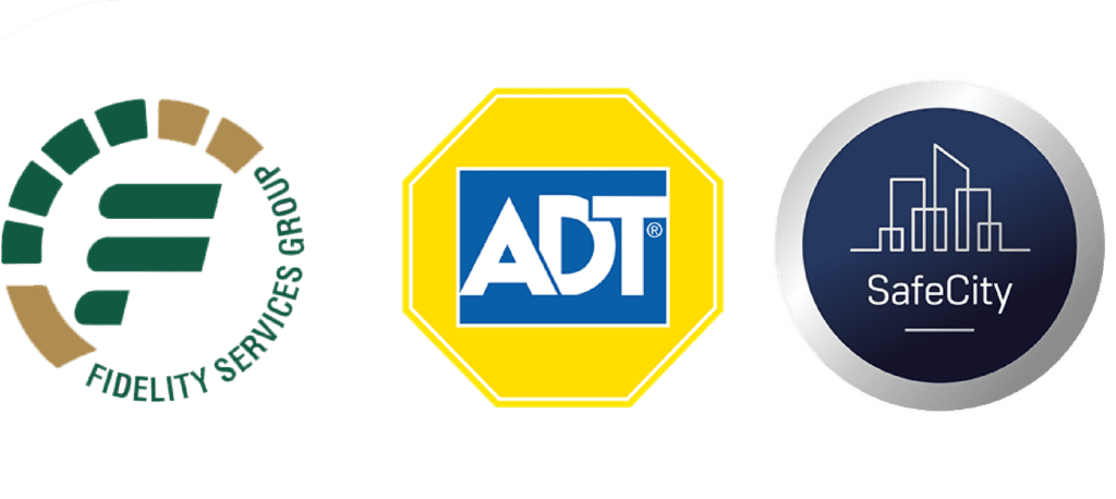 Fidelity, ADT and SafeCity - Logos